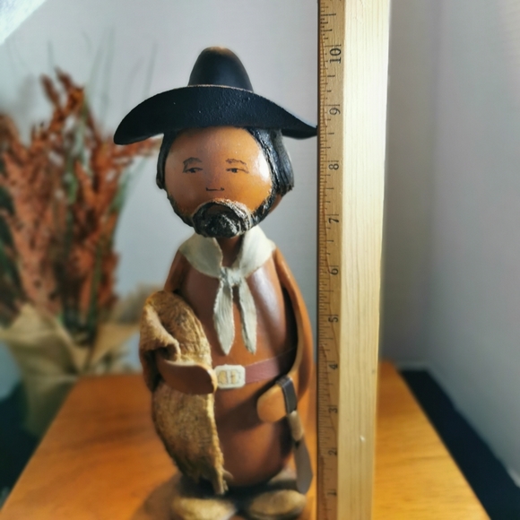 Vintage Hand Made Folk Art Leather Gourd Man in a Cowboy Hat Uruguay - Picture 13 of 14